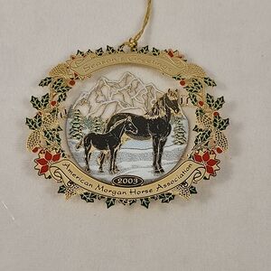 2003 American Morgan Horse Association Christmas Ornament